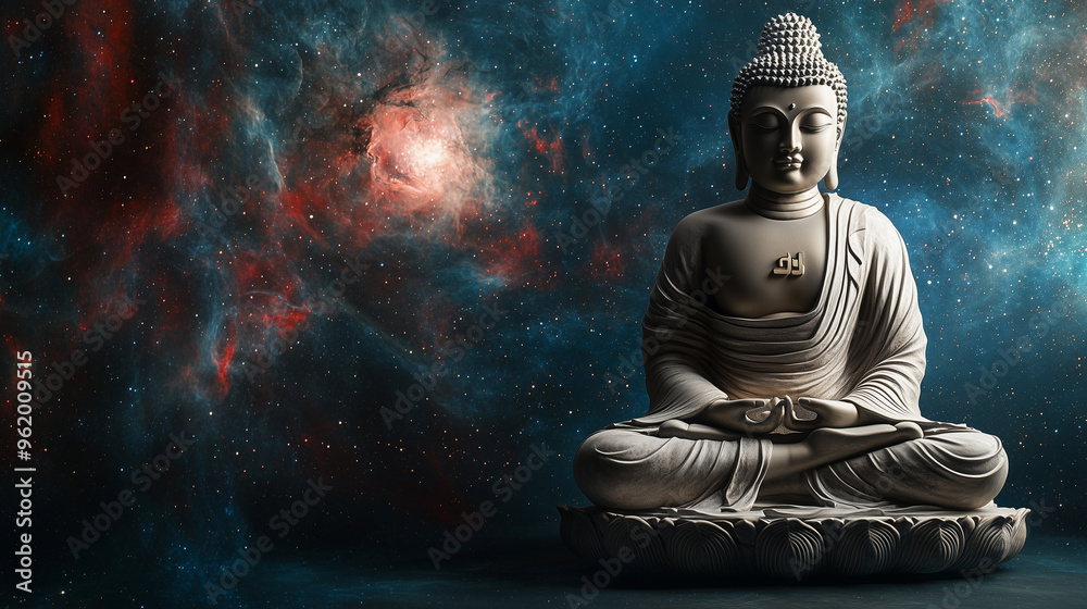 Meditation Buddha with colorful background Meditation Buddha with colorful background