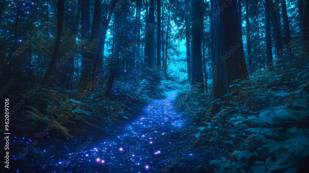 Imagine a magical forest where trees, plants, and animals shine with their own light. This is a bioluminescent forest, a place where the natural world glows with an eerie, beautiful light.