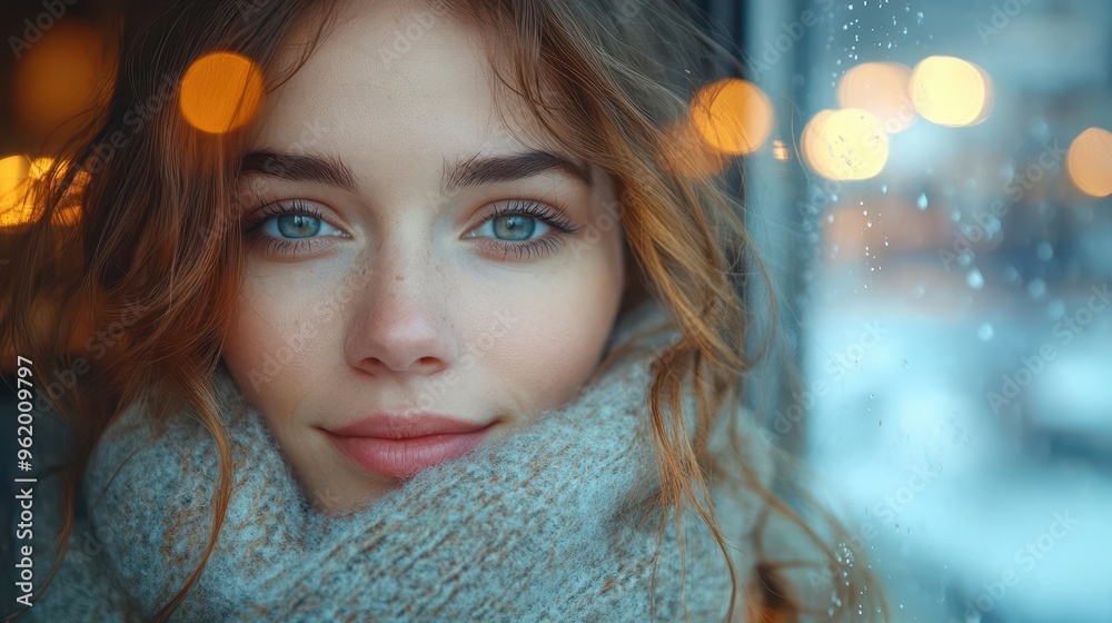 serene young woman savoring aromatic coffee by cafe window soft natural light cozy interior and cityscape reflection creating atmospheric urban scene serene young woman savoring aromatic coffee by cafe window soft natural light cozy interior and cityscape reflection creating atmospheric urban scene