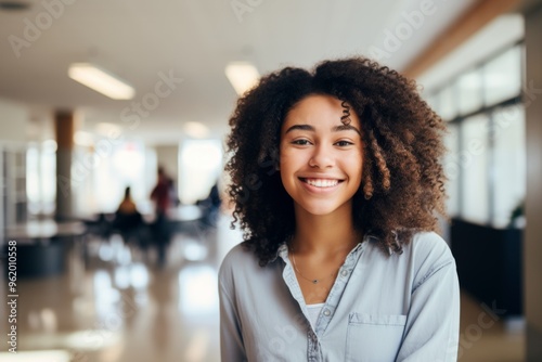 Smiling portrait of a female student