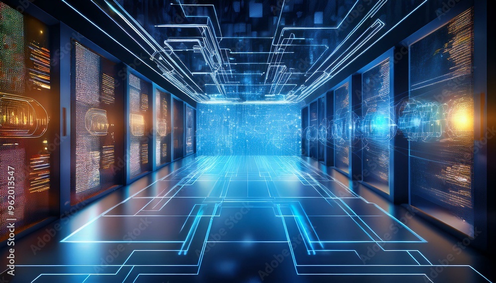 AI-Driven Document Management Systems Ensuring Regulatory Compliance and Governance Standards, Futuristic Interface, Data Security Visualization AI-Driven Document Management Systems Ensuring Regulatory Compliance and Governance Standards, Futuristic Interface, Data Security Visualization