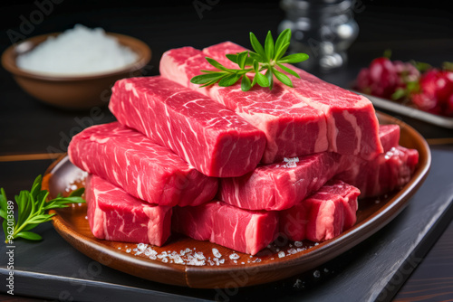 Original japanisches Wagyu Beef, Generative AI photo