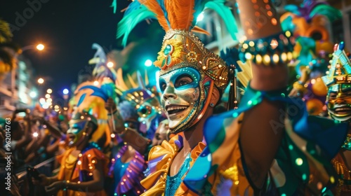 Wallpaper Mural Vibrant Carnival Parade with Colorful Costumes Torontodigital.ca