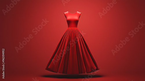 Beautiful Simple Red Dress with a Fitted Silhouette for Elegant Evening Outfits