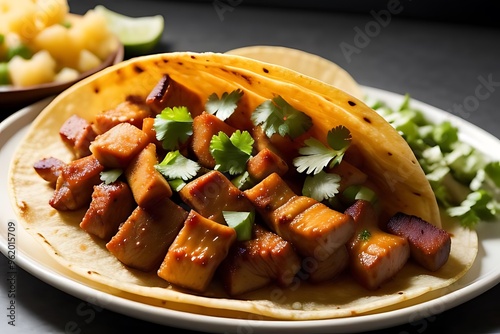 Tacos al Pastor: Marinated Pork with Pineapple, Onions, and Cilantro

 photo