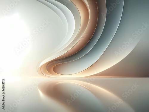 Modern luxury abstract white background with gold cream lines, for web design, banner, wallpaper template etc