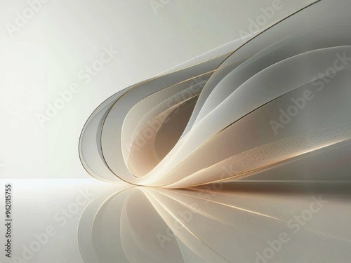 Modern luxury abstract grey white background with golden beige lines, for web design, banner, wallpaper template, etc. photo