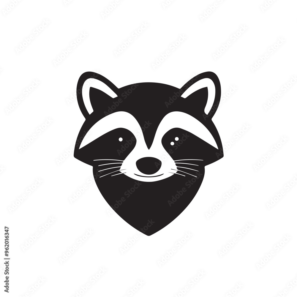 Raccoon in cartoon, doodle style . Image for t-shirt, web, mobile apps and ui. Isolated 2d vector illustration in logo, icon, sketch style, Eps 10, black and white. AI Generative