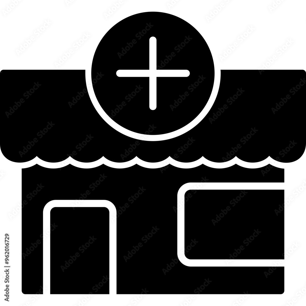 Fototapeta premium Pharmacy Location Icon