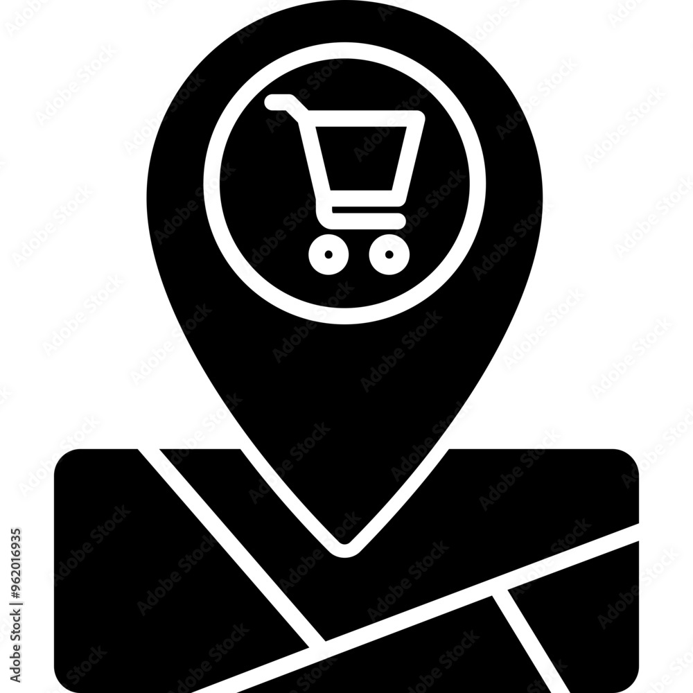 Grocery Store Location Icon Grocery Store Location Icon