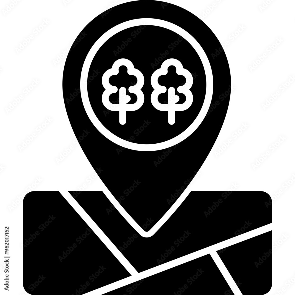 Forest Location Icon Forest Location Icon