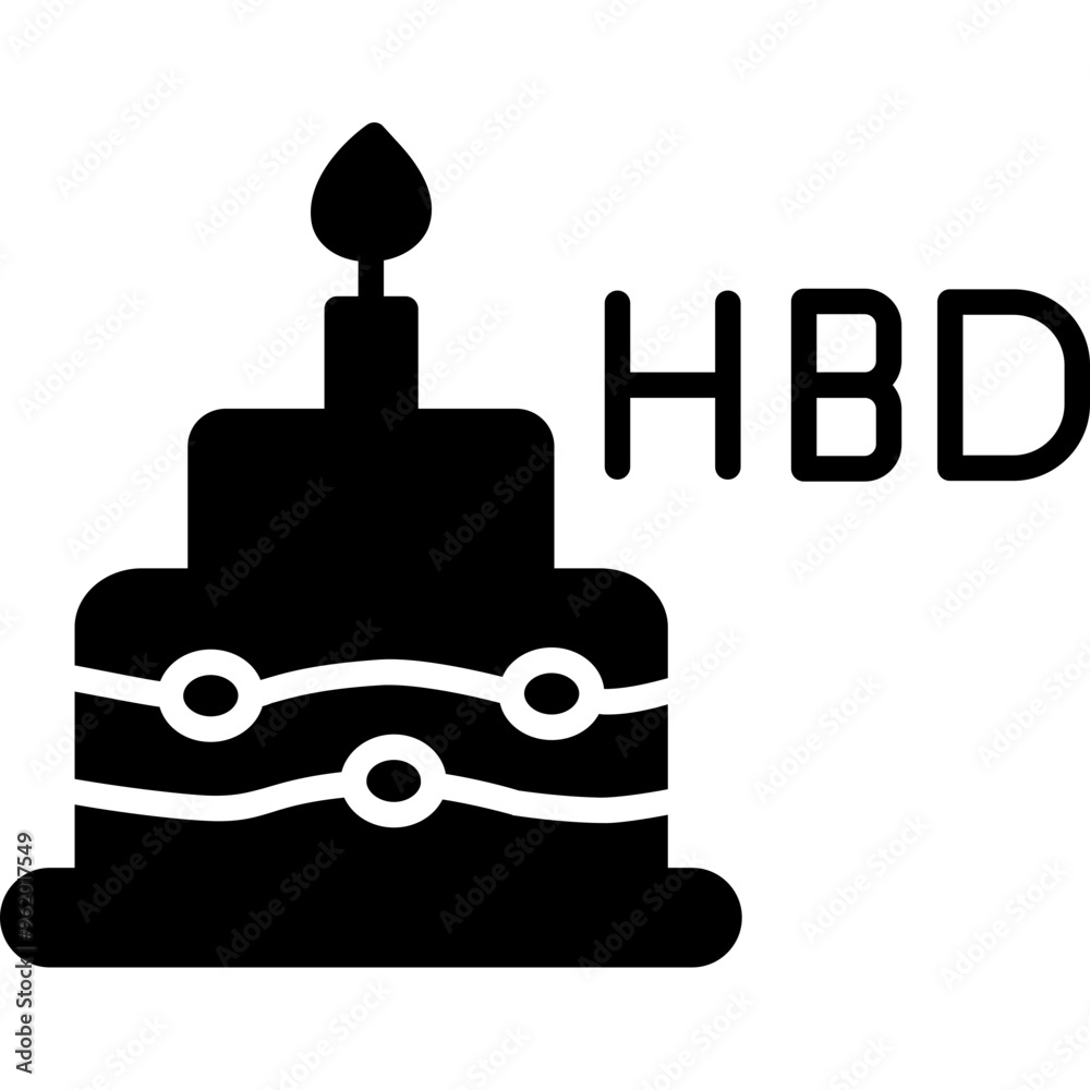 Fototapeta premium Happy Birthday Icon