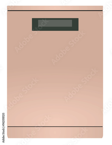 Brown  dish washer. vector illustration
