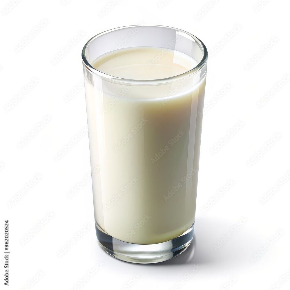 Glass of Milk on White Background, milk, beverage, drink Glass of Milk on White Background, milk, beverage, drink