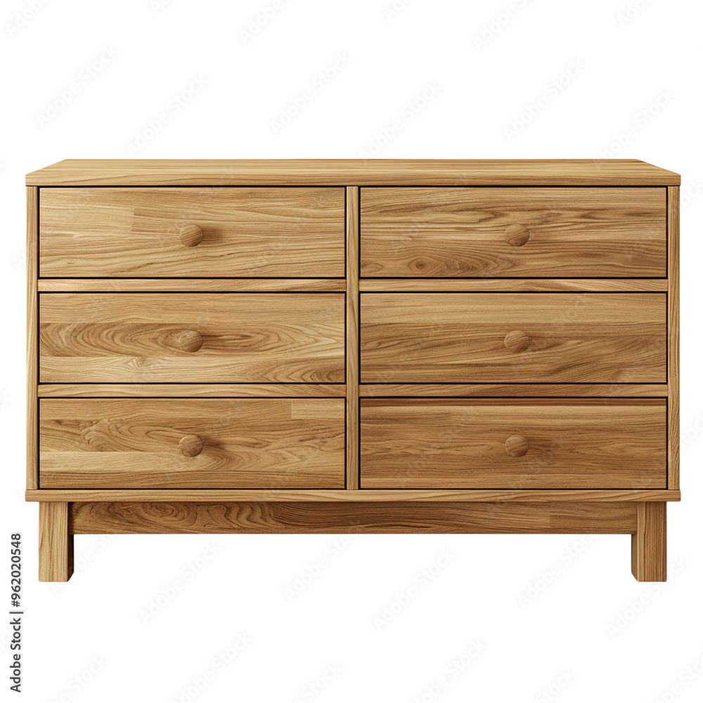 wooden cabinet isolated on white
