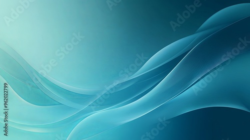 Turquoise blue gradient background color transition style vector design