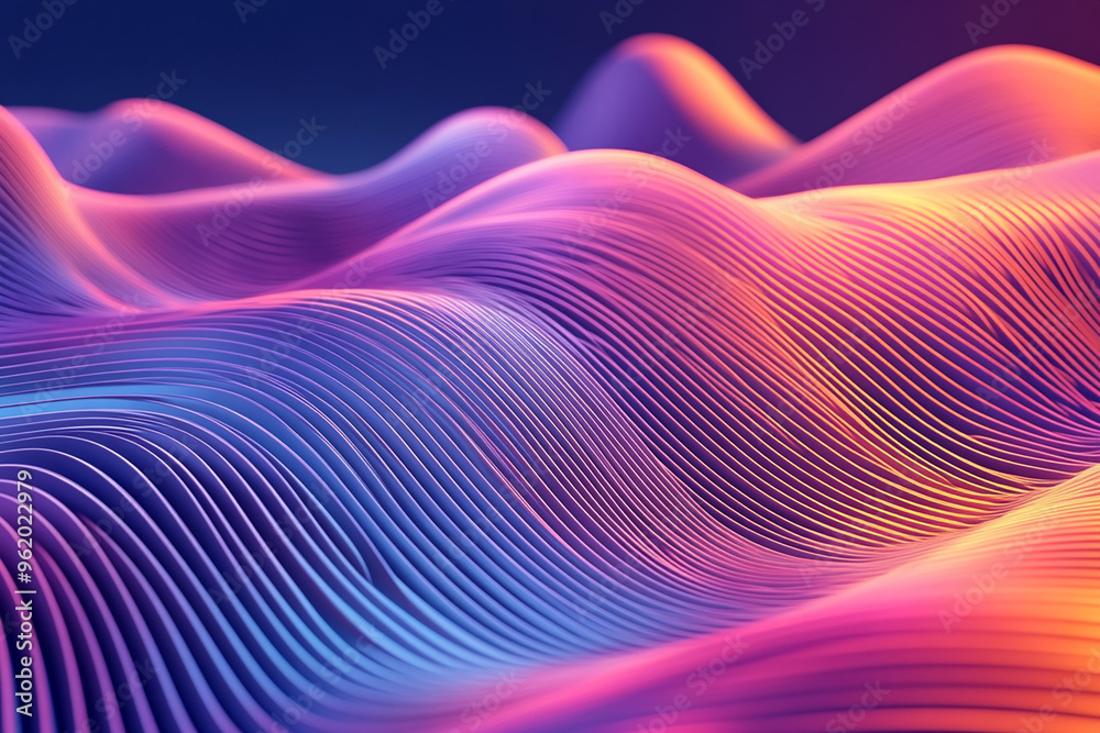 Abstract wave particle technology background