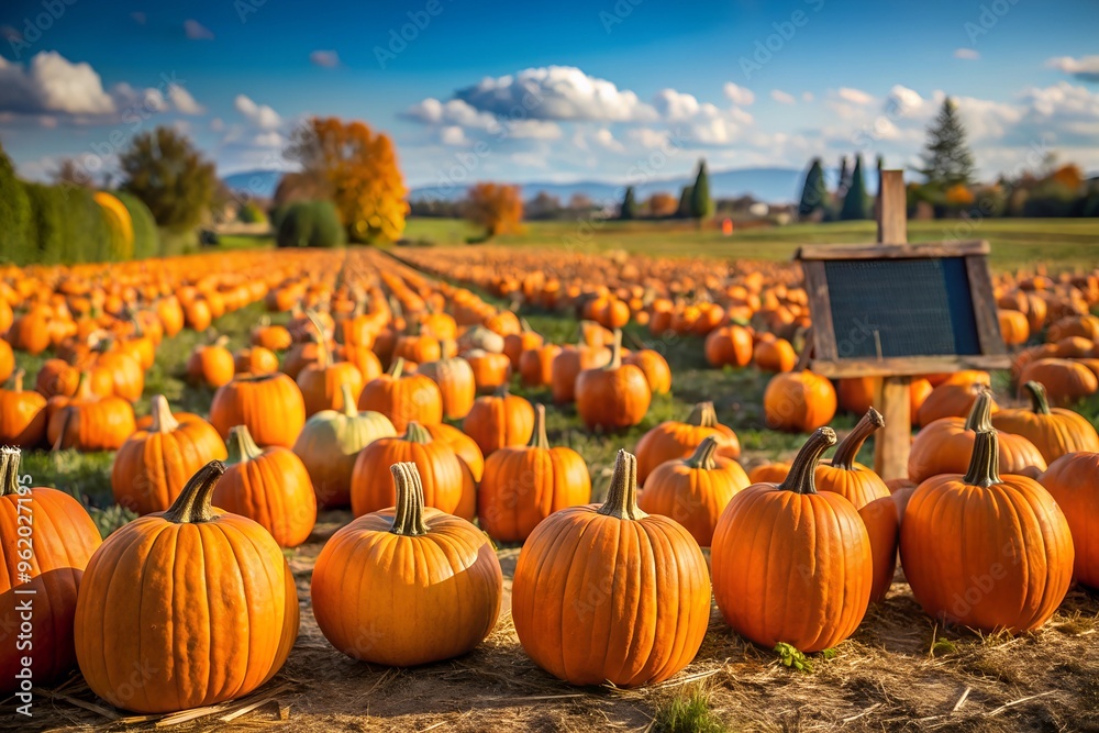 Empty Signage in a Pumpkin Patch Empty Signage in a Pumpkin Patch