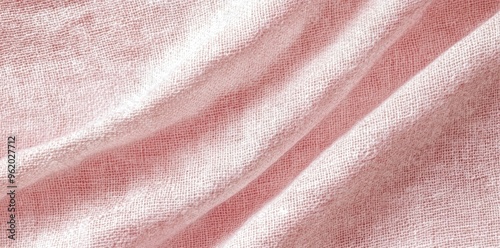 Textured Pink Fabric with Diagonal Wrinkles