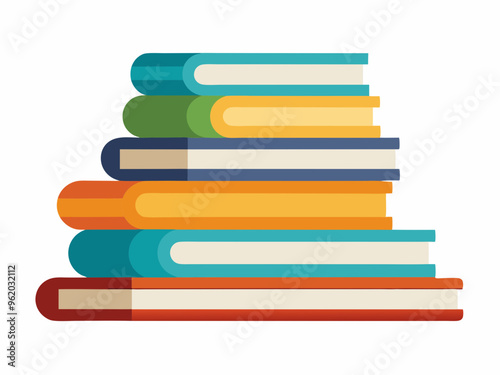 stack of colorful books  vector, stack-of-book-vector-image, piles of books