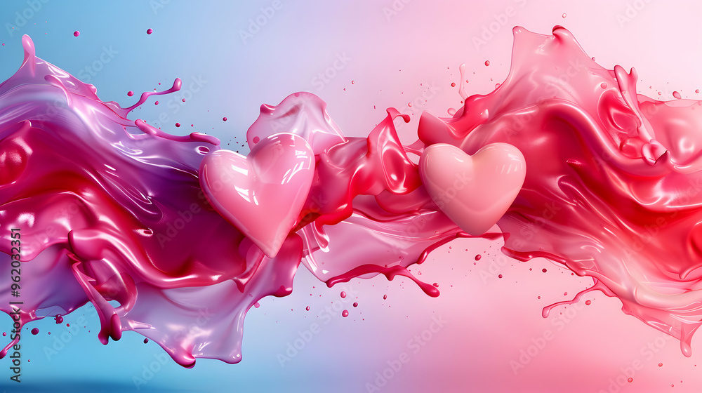 Romantic Swirl Pink And Red Hues Hearts Romantic Swirl Pink And Red Hues Hearts