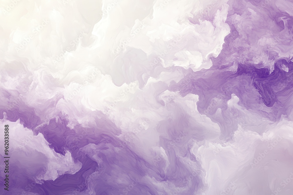 Obraz premium Abstract Swirling Purple and White Paint Background