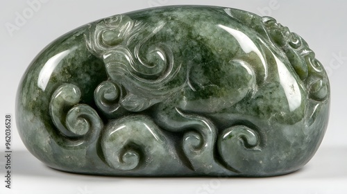 122. Smooth, polished jade with fine details