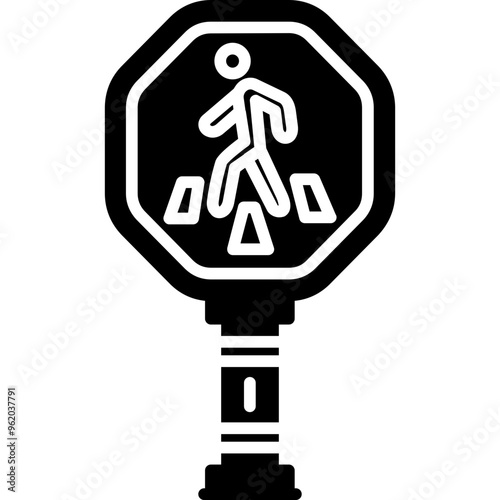 Pedestrian Crossing Sign Icon