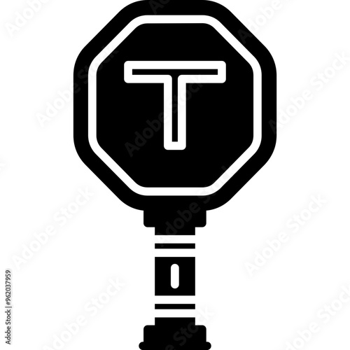 T-Intersection Sign Icon