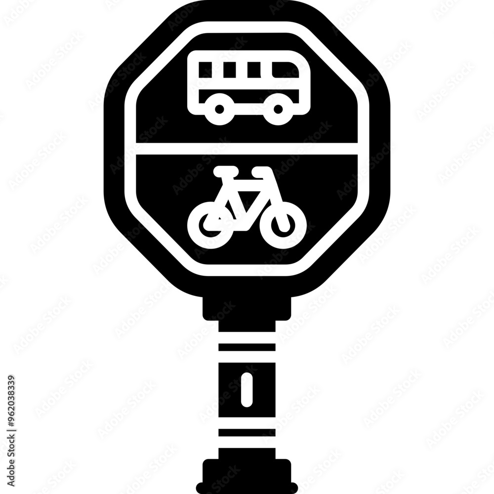Shared Lane Sign Icon Shared Lane Sign Icon