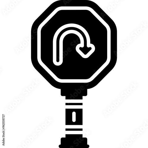 Hairpin Curve Sign Icon