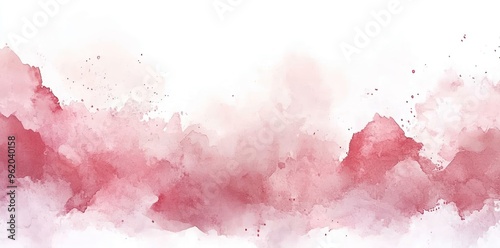 Abstract Watercolor Background with Pink and White Hues photo