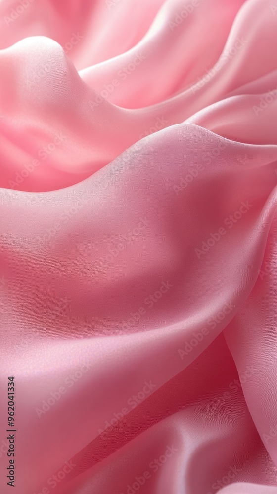 Fototapeta premium Abstract Pink Fabric Texture with Soft, Flowing Drapes