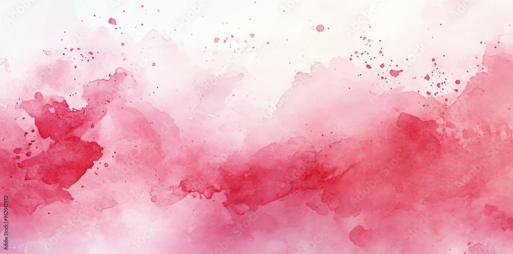 Abstract Watercolor Background with Pink and Red Splashes Abstract Watercolor Background with Pink and Red Splashes