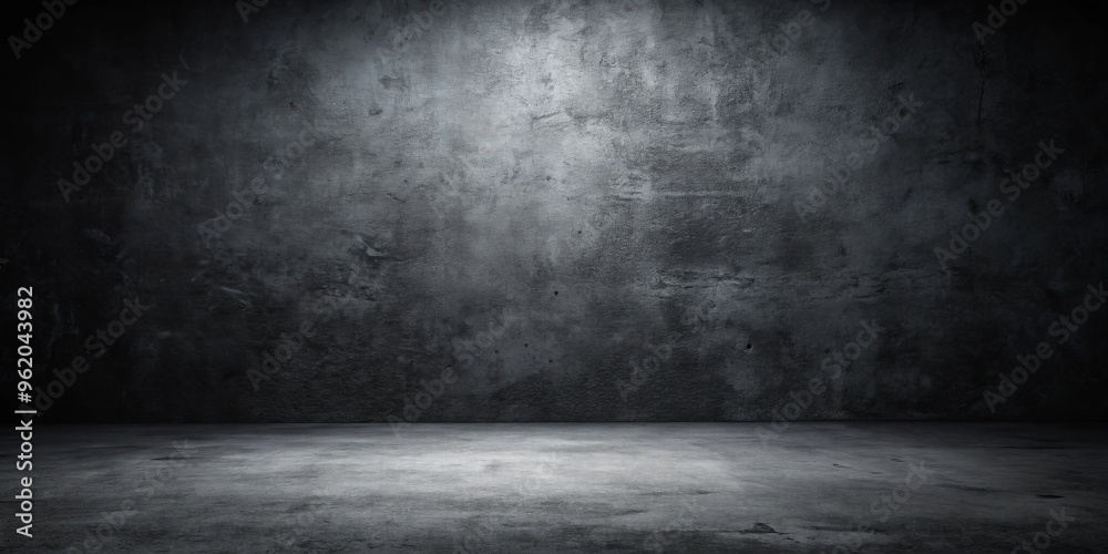 Dark Concrete Room with Spot Light, grunge, texture, spotlight Dark Concrete Room with Spot Light, grunge, texture, spotlight