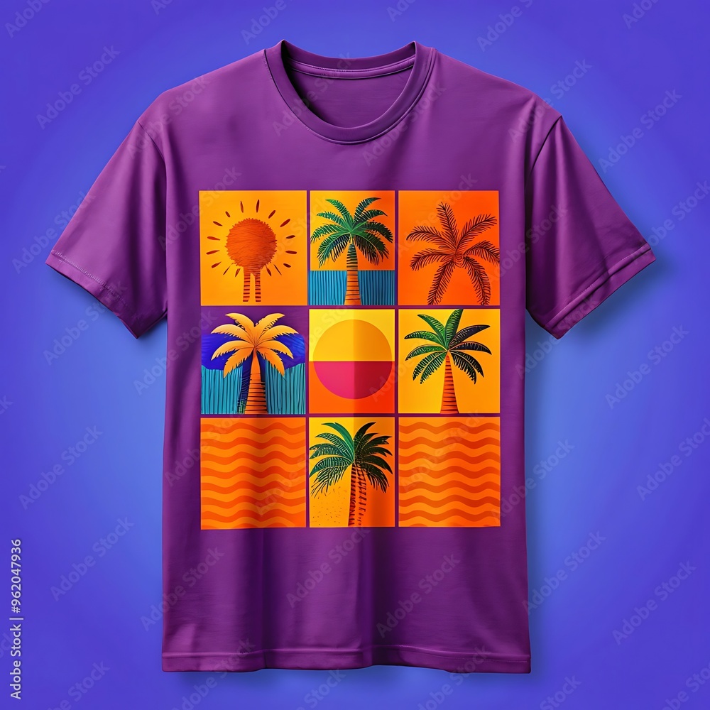 The text summer block t shirt