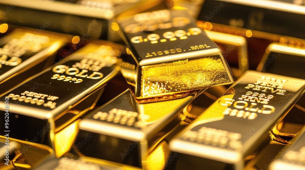 A pile of gold bars with the letters A, B, C, D, E, F, G on them A pile of gold bars with the letters A, B, C, D, E, F, G on them