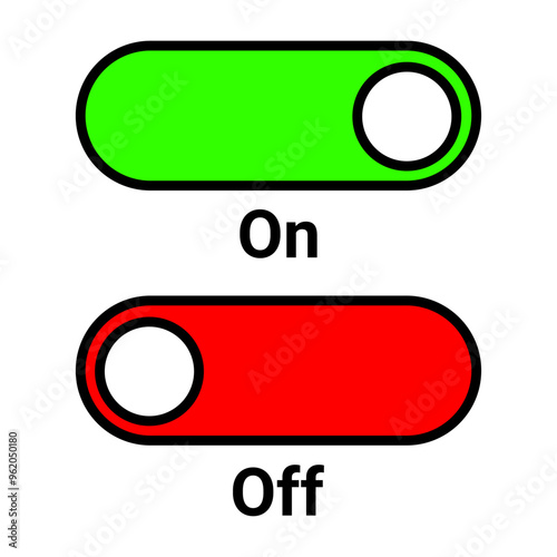 on off logo, active inactive logo