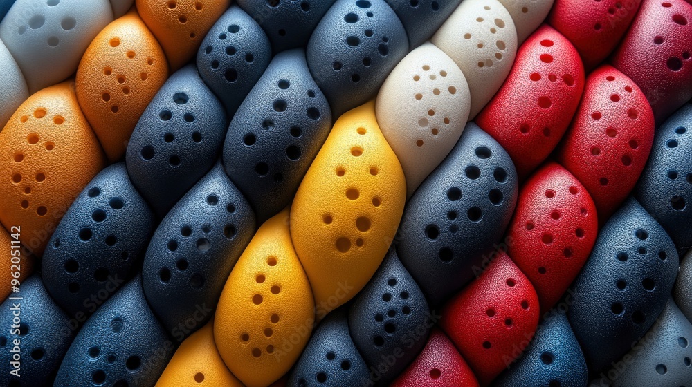 Abstract Geometric Pattern with Colorful Shapes and Holes Abstract Geometric Pattern with Colorful Shapes and Holes