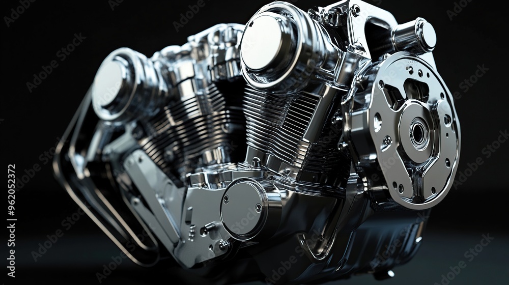 Chrome Motorcycle Engine Chrome Motorcycle Engine