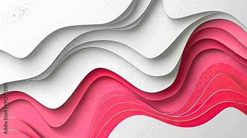 Wallpaper Mural A pink and white wave with a white background Torontodigital.ca