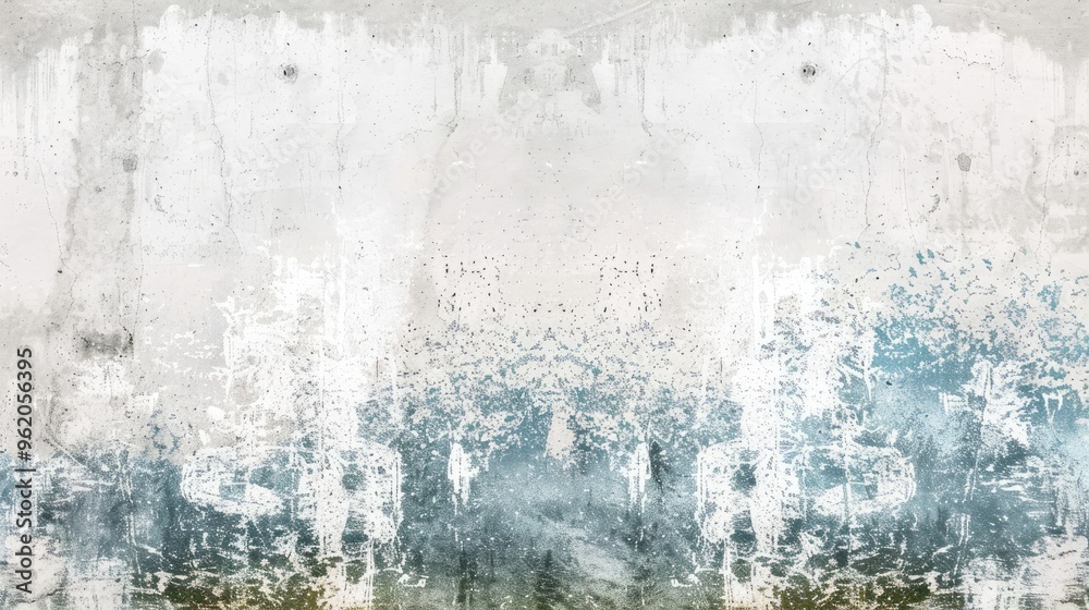Fototapeta premium A wall with a blue and white pattern