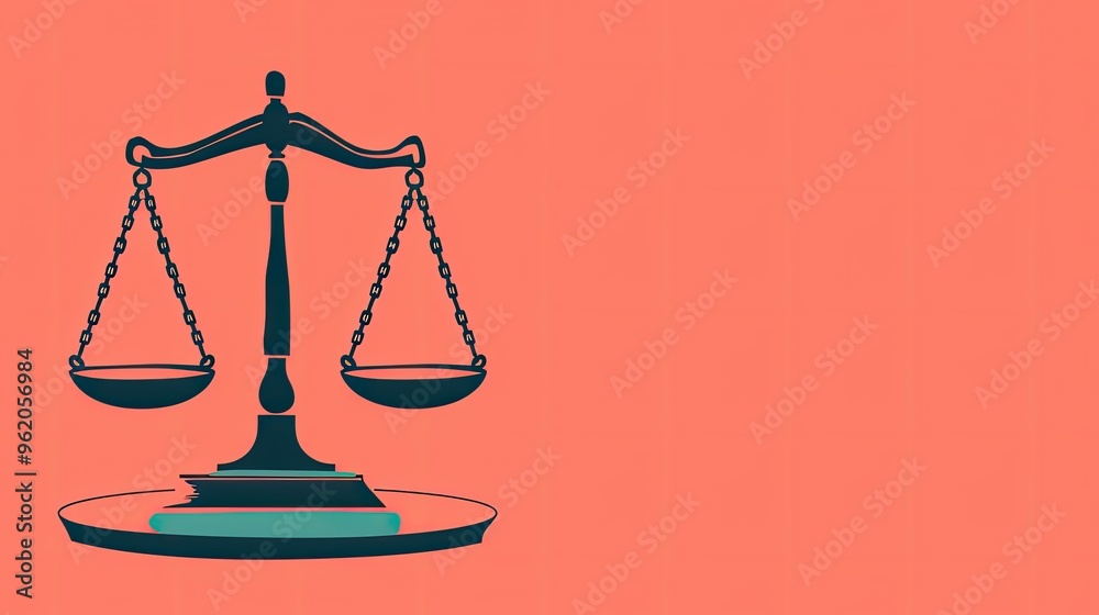 A scale with a black and blue design is on a red background A scale with a black and blue design is on a red background