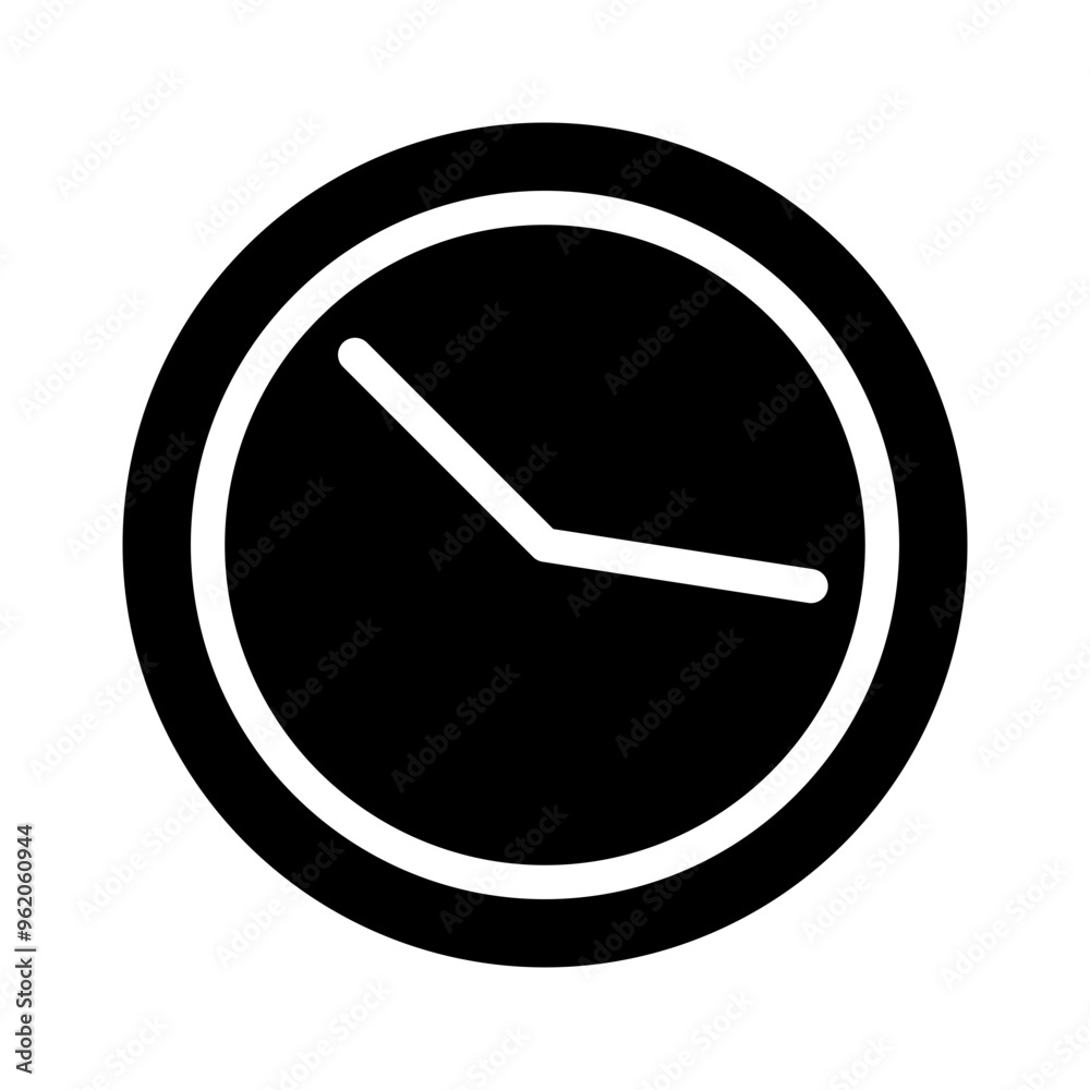 clock, Web, App, Internet, website, computer Solid fill Icon clock, Web, App, Internet, website, computer Solid fill Icon