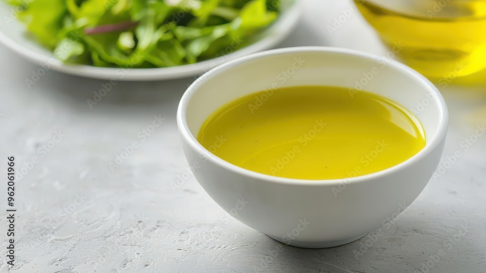 Homemade salad dressing being mixed with olive oil, fresh and healthy Homemade salad dressing being mixed with olive oil, fresh and healthy