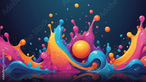 Liquid marble textured backgrounds. Wavy psychedelic backdrops. Abstract painting for web design or print. Good for cards, covers, and business presentations. Vector illustration 