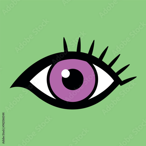 Esoteric eyeball magic icon vector illustration