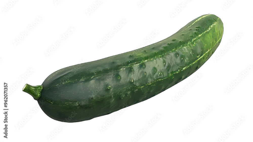 Fresh, Green Cucumber on a Clean Background Showcasing the Vegetable's Smooth Texture and Shape Fresh, Green Cucumber on a Clean Background Showcasing the Vegetable's Smooth Texture and Shape