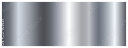 Metallic gradient of silver color on a white background. A pattern with a shiny metallic gradient. The texture of the foil. Vector EPS 10.