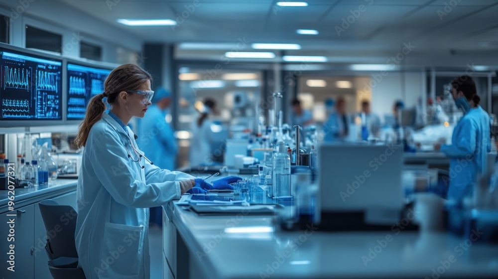 Scientist Working in a Modern Laboratory Scientist Working in a Modern Laboratory
